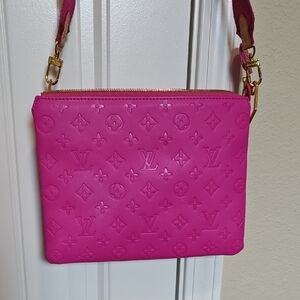 Look A Like Designer Pink Embossed Crossbody Bag
